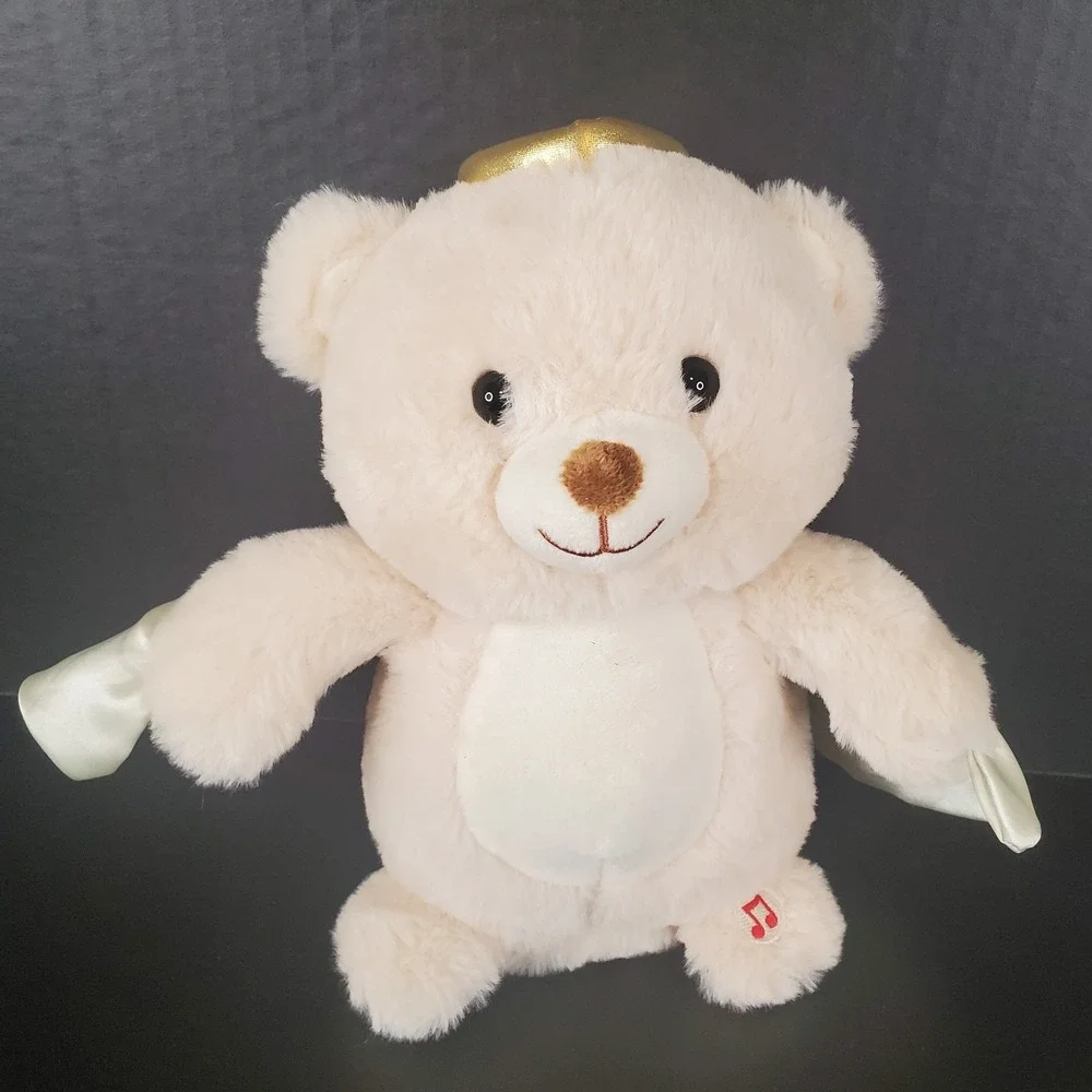 Cuddle Barn Singing Beige Angel Teddy Bear 10